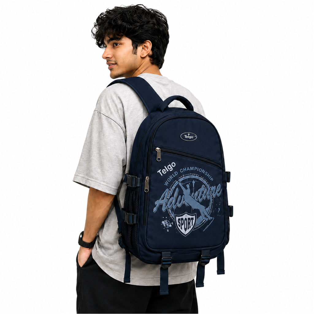 Telgo Adventure Black Sport Backpack for Boys & Girls