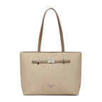 Brown Structured Shoulder Tote Bag for Women