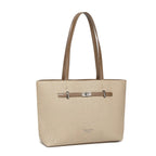 Brown Structured Shoulder Tote Bag for Women
