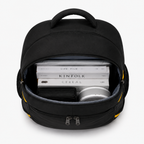 Telgo Lightweight Black Backpack with Yellow Accents