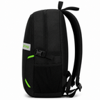 Telgo Lightweight Black Backpack with Green Accents
