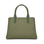Green Canvas Structured Handbag for Women