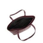Wine Structured Shoulder Tote Bag for Women