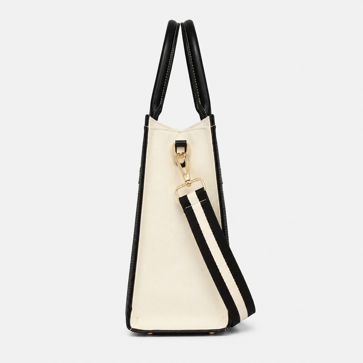 Davina Emporio black tote bag carried on shoulder - lifestyle shot